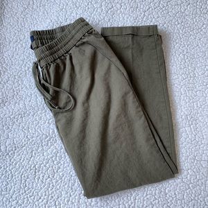 J. Crew Factory Linen/cotton crop pant
